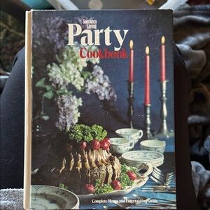 Southern Living Party Cookbook with Red and Green Accents smoke free home